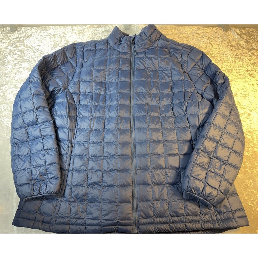 The North Face ThermoBall Eco Women 3X Blue Packable Quilted Puffer Jacket
